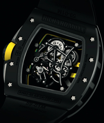 задняя сторона часов Richard Mille RM 61-01 Yohan Blake