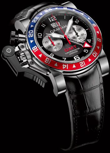 Хронограф Graham Chronofighter Oversize GMT Blue & Red
