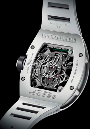 задняя сторона часов Richard Mille RM038 Bubba Watson «Victory Watch»