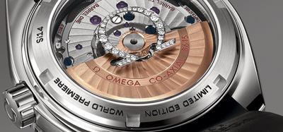 задняя сторона OMEGA Seamaster Planet Ocean Platinum