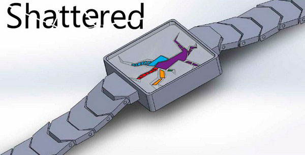 «разбитые» часы Shattered от Тokyoflash