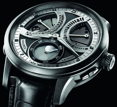 Часы Maurice Lacroix Materpiece Lune Retrograde — новинка BaselWorld 2012 с «геометрическими изысками».