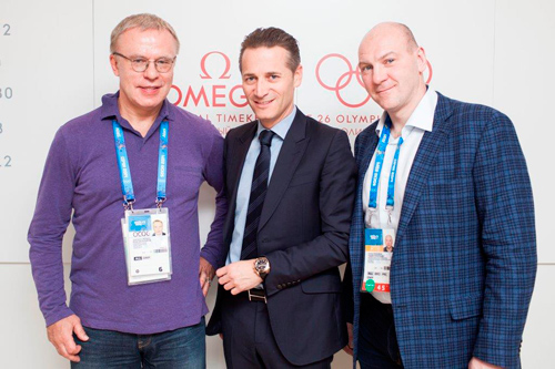  ,      (Vyacheslav Fetisov, Raynald Aeschlimann and Andrey Nikolishin)