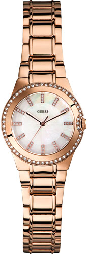 часы Guess оттенка «розовое золото»