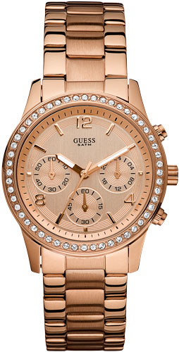 часы Guess оттенка «розовое золото»