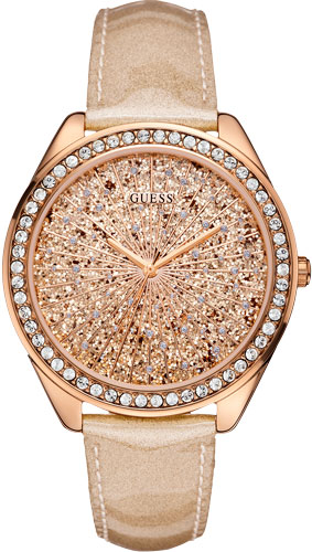 часы Guess оттенка «розовое золото»