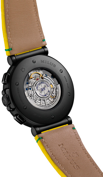 задняя сторона часов Milus Zetios Chronograph ZCRC3 задняя сторона часов Milus Zetios Chronograph ZCRC3