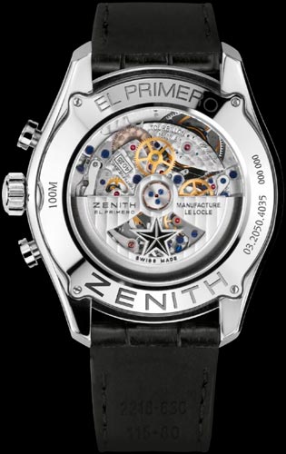 задняя сторона часов El Primero Tourbillon Chronograph