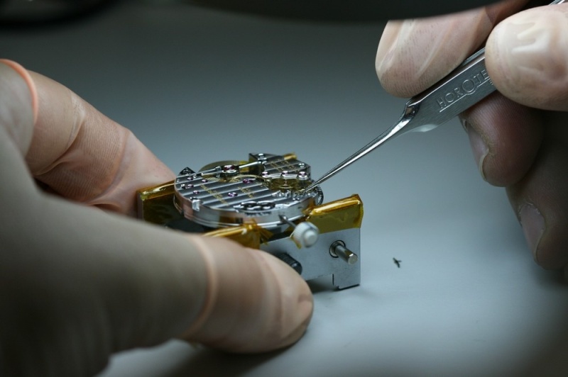 процесс сборки калибра Galet Micro-Rotor
