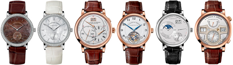 Часы A. Lange & Söhne: Saxonia, Saxonia, Richard Lange Perpetual Calendar «Terraluna», 1815 Tourbillon, Grand Lange 1 Moon Phase, Lange Zeitwerk Striking Time