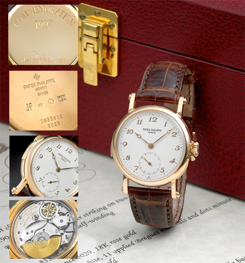 Уникальные часы Patek Philippe (Ref. 5029) с минутным репетиром на аукционе Antiquorum