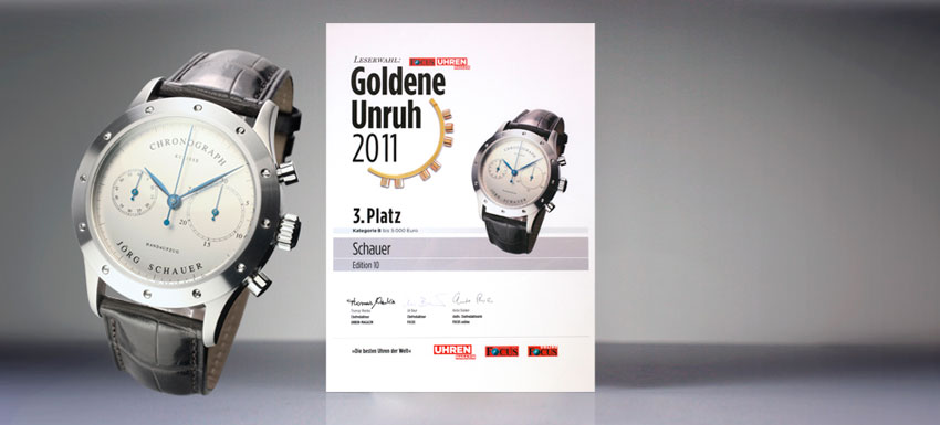 часы Schauer Chronograph Edition 10 поличили премию Goldene Unruh 2011