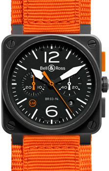 Часы BR 03-4 Carbon Orange Limited Edition от Bell & Ross