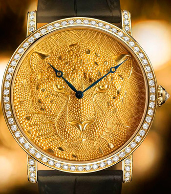 часы Cartier Rotonde Panthere Granulation