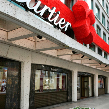 Главный бутик Cartier в Швейцарии после реконструкции