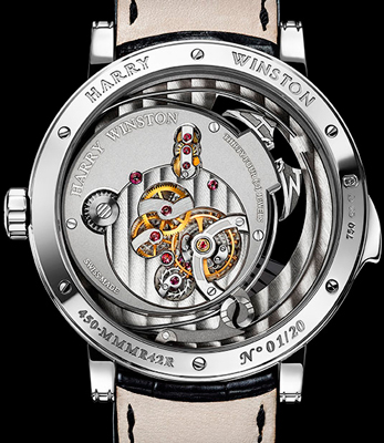 задняя сторона часов Harry Winston Midnight Minute Repeater (Ref. MIDMMR42WW004)