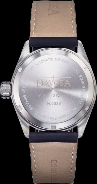 задняя сторона часов Davosa Military Automatic