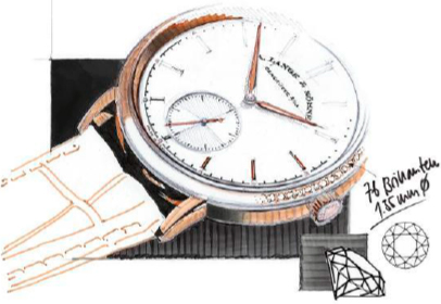 Эскиз часов SAXONIA AUTOMATIC