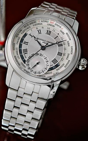  Frederique Constant Classics Manufacture Worldtimer Bracelet (Ref. FC-718MC4H6B)