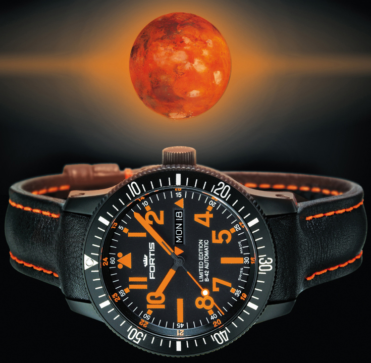 Есть ли жизнь на Марсе? Этот вопрос переходит из поколения в поколение, но мы - то знаем, что часы Fortis B-42 Black Mars там точно есть!