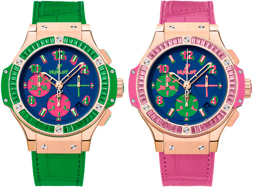 Часы Hublot Big Bang Pop Art (Ref. 341.VG.5199.LR.1922.POP14 and 341.VP.5199.LR.1933.POP14)