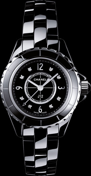 часы H2569 Chanel J12 Black Classic 29mm Diamond Set Bracelet Watch