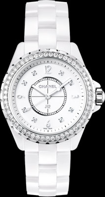 Белые часы Chanel J12 Ceramic