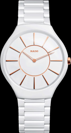 Великолепные белоснежные часы Rado True Thinline
