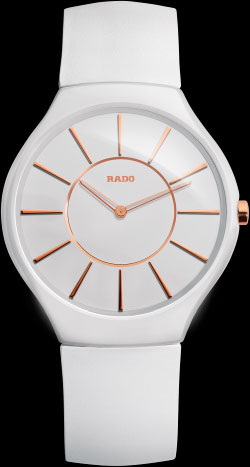 Великолепные белоснежные часы Rado True Thinline