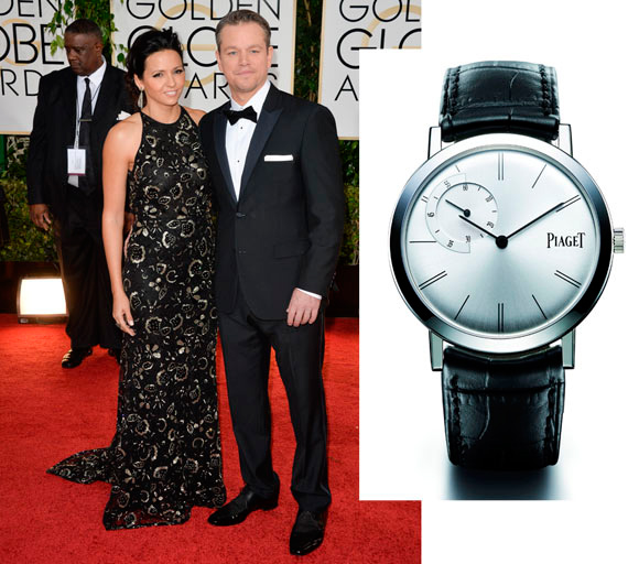 Лучана Барросо (Luciana Barroso), Мэтт Дэймон (Matt Damon) и часы Piaget Altiplano 40mm