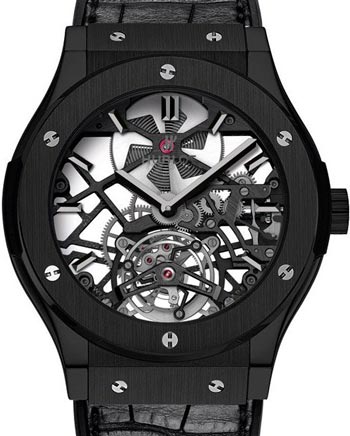 часы Hublot Classic Fusion Skeleton Tourbillon Black Ceramic