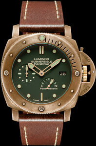 часы LUMINOR SUBMERSIBLE 1950 3 DAYS POWER RESERVE AUTOMATIC BRONZO (PAM00507)