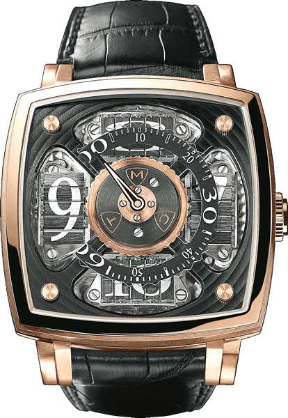  Sequential One pink gold white numerals (Ref. SQ 45 S1 PG S)