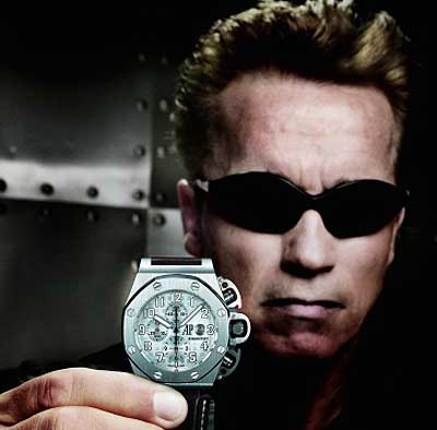 Часы Audemars Piguet Royal Oak Offshore в дуэте со Шварценеггером в фильме «Терминатор 3» Часы Audemars Piguet Royal Oak Offshore в дуэте со Шварценеггером в фильме «Терминатор 3»