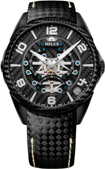 часы Tirion TriRetrograde Carbon от Milus часы Tirion TriRetrograde Carbon от Milus