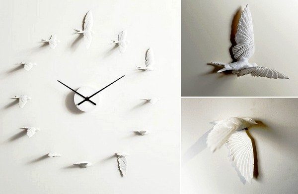 Часы Swallow X Clock готовые «взлететь» ласточкой, от Haoshi Design