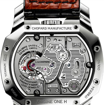 задняя сторона часов Chopard L.U.C Engine One H
