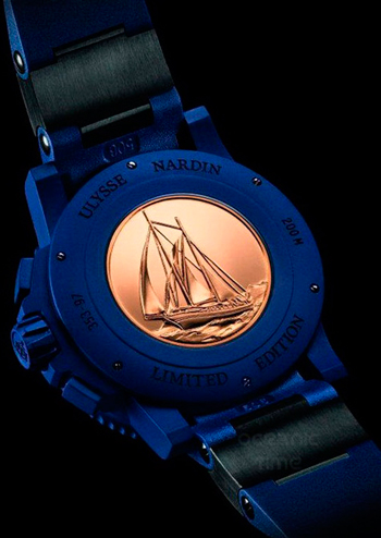 задняя сторона часов Voyage Bleu Chronograph Limited Edition