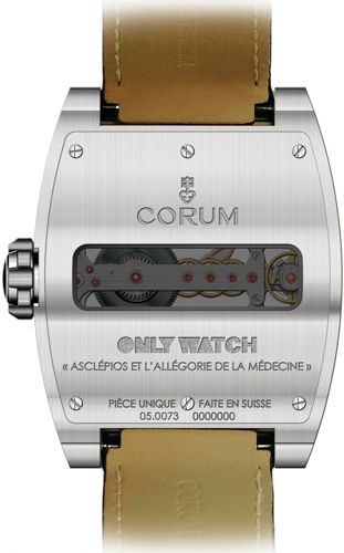задняя сторона часов Corum Ti-Bridge 3 Day Power Reserve (Ref: B107/02206 - 107.211.04/0F61 0000)
