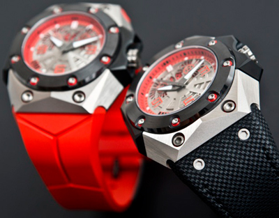  Oktopus II Double Date Titanium Red  Linde Werdelin