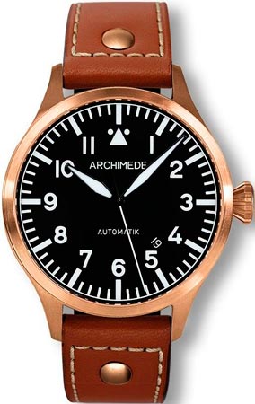 часы Pilot 42 Bronze от Archimede часы Pilot 42 Bronze от Archimede