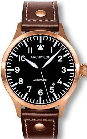 часы Pilot 42 Bronze от Archimede часы Pilot 42 Bronze от Archimede