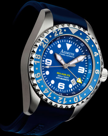 часы Azimuth Sea-Hum 3TZ (3Time Zone)