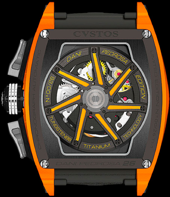 задняя сторона часов Cvstos Challenge Dani Pedrosa Limited Edition