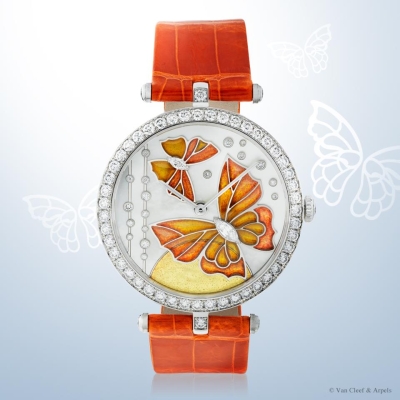 часы Van Cleef & Arpels Lady Arpels Papillon Orange Solaire