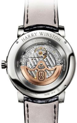 задняя сторона часов Harry Winston Midnight Monochrome Automatic