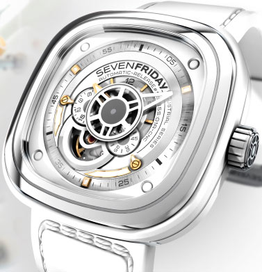 Часы Sevenfriday P1/2 в белом цвете Часы Sevenfriday P1/2 в белом цвете