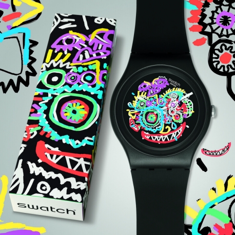  Swatch Blue Wild Face (SUOZ166S)