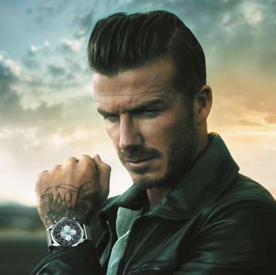 Дэвид Бэкхем с часами Breitling Transocean Chronograph Unitime