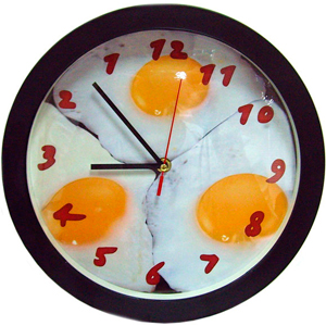 настенные часы с обратным ходом «Яичница»
